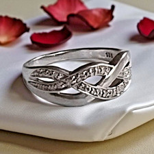 * Schöner Damenring * Bergkristall * Vintage * signiert * Silber 925 * (1562)