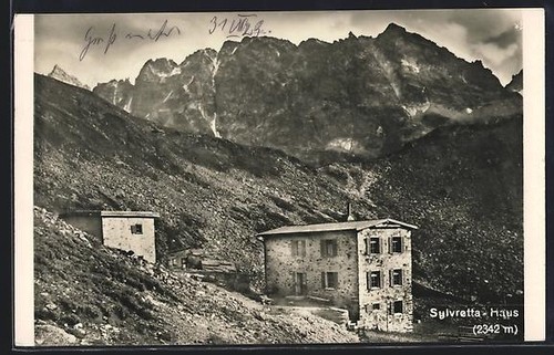Silvretta haus berghütte vor - berghütte,