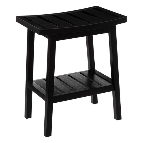 Badhocker bamboo mit ablage - bamboo,