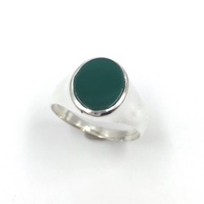 925 Silber Ring grüner Onyx