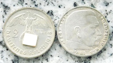 Silbermünze 2 Reichsmark 1938 A Hindenburg Adler Silber Deutsches Reich TOP