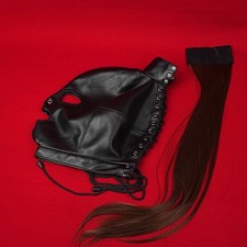 PU Leder Kopfmaske Gummizug