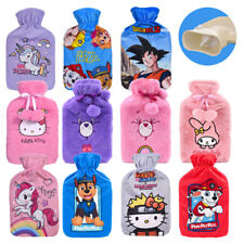 Wärmflasche 1L mit Plüsch Bezug Bettflasche klein kuschel Wärmeflasche Kinder