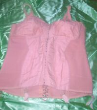 Vintage antikes schweres Straps Schnürkorsett Gr. 130 Korsett Mieder haut (TU35)