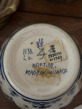 Handbemalte Delfter Vase mit Deckel – Blau/Weiß – ca. 23 cm – Delft Blue