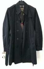 Original BURBERRY BRIT Damen Trenchcoat Kurz Schwarz Größe 40