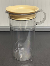 Tupperware Kännchen Glasklar Sahne Milch  gelber Deckel Tupper *