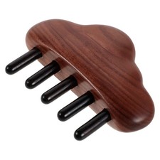  Meridian-Druckbürste: Holz-Haar-Kopfhaut-Massagebürste für das Spa zu Hause –