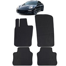 Auto Gummi Fußmatten Schwarz