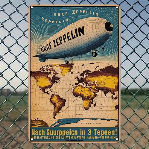 Blechschild graf zeppelin - graf,