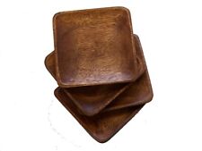 Teller Holzteller 4er set 15cm Schale Tablet Akazienholz Mittelalter Obst Nüsse