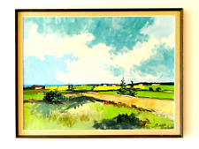 MID CENT JORGEN BUDDE NIELSEN GEMÄLDE DÄNISCHE LANDSCHAFT MODERN 31,5" x 23,5"