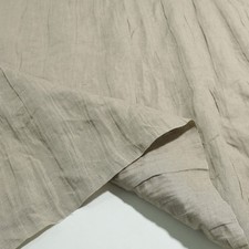 Baumwolle Leinen Gardinen Landhaus Stoff als Meterware Crinkle Optik