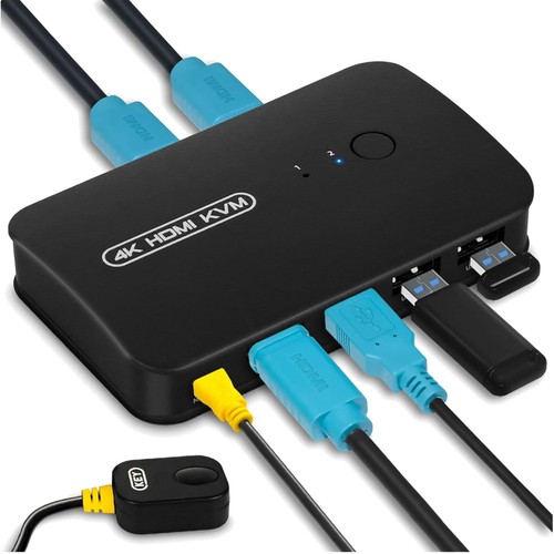 Hdmi kvm switch port - switch,, 2-port