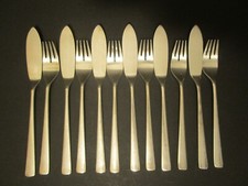 Art Deco: WILKENS  Fischbesteck  Silber 90 - 6 Pers. - 12 Teile