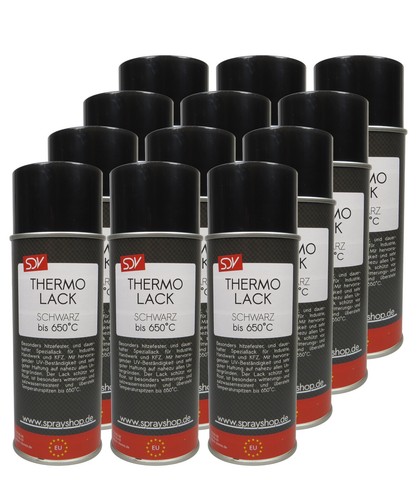 Thermolack schwarz 12x 400ml - 12x,