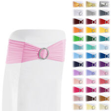 50 x Stuhlschleifen Stretch Schleifenbänder Schleifen für Stuhlhussen Hochzeit 