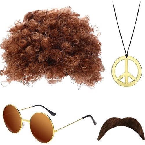 Teiliges hippie kostüm set - 4-teiliges, hippie-kostüm-set