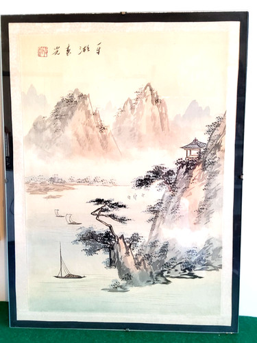 Chinesische seiden gemälde - chinesische,