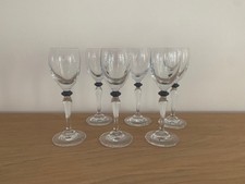 Leonardo " San Remo blau -6 Süsswein Sherry Gläser - -TOP Zustand