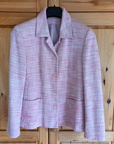 Damen bouclé blazer 38 - bouclé,