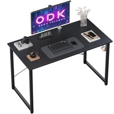 ODK Kleiner Schreibtisch, 100×48cm Computertisch Bürotisch Mit Kopfhörer Halt...