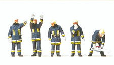 Preiser 10486 Feuerwehrmänner in moderner Einsatzkleidung 5 Figuren H0 1:87 Neu