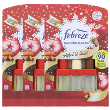3 x Febreze Duftstecker Nachfüllflakon Apfel & Zimt je 20ml Bekämpft Gerüche