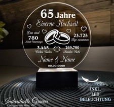 ❤ Gravur Aufsteller 65 Jahre