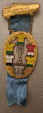 WM 1974 (Wander) Medaille JULES RIMET Pokal Trikots bisherige Weltmeister SELTEN