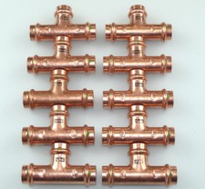 10 x VIEGA PROFIPRESS T-STÜCK 15 MM x 15 MM x 15 MM FITTING PRESSFITTINGE 291952