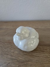 Porzellanfigur/Keramik, weiß, Vogel/Spatz, 7cm x 9,5cm x 7cm