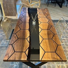 Black Epoxy River Table -
