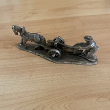 Zinn Bauer/Landwirt mit Pflug