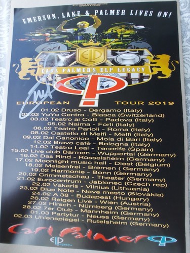 Carl palmer autogramm - palmer, auf