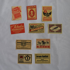 10 alte deutsche Zündholzetiketten, Priester u.a.