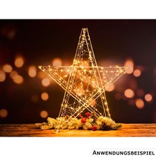 LED Stern 78 cm Warmweiß innen & außen Drahtstern Weihnachtsdeko Weihnachtsstern