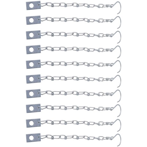 10x sicherungskette 24cm - 24cm, haken
