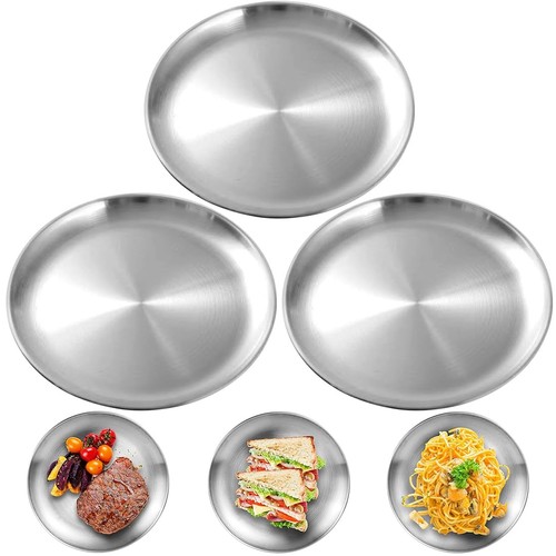 Stainless steel plates set - stainless,