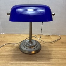Bankers Desk Lamp Cobalt Blue