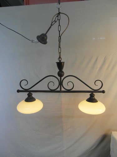 Deckenlampe glas eisen - glas,