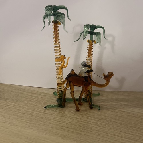 Glasfigur kamel mit reiter - kamel,