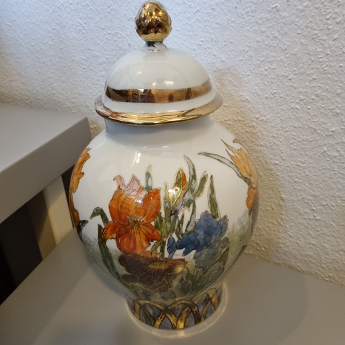 Porzellan deckelvase - porzellan,