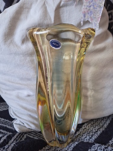 Große sehr schwere glas vase - große,,
