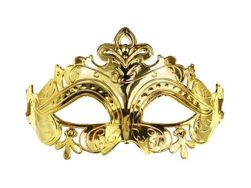 Goldene karnevalsmaske 17x9 - goldene,