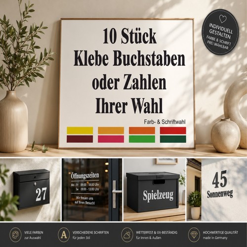 Stück klebezahlen - stück,