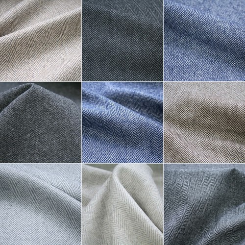 Fischgrät tweed wollmischung - fischgrät,