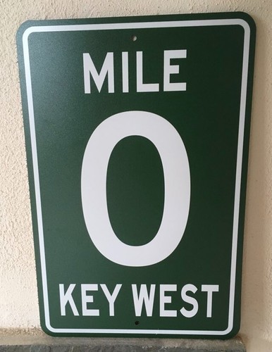 Strassenschild 20x30 mile 0 - us,