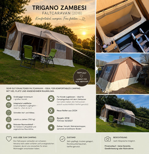 Trigano zambesi faltcaravan - trigano,