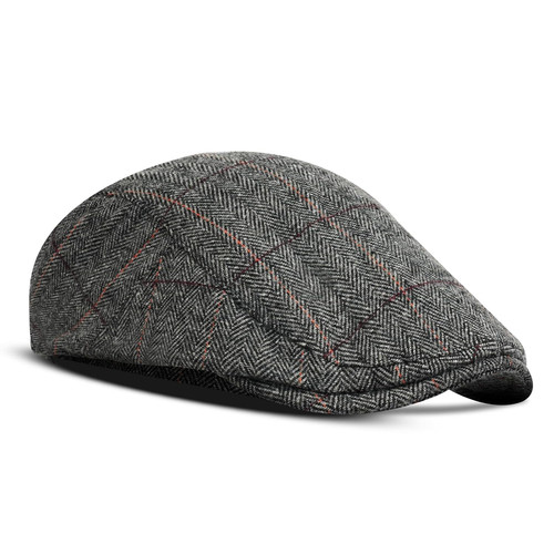 Herren tweed flachmütze - herren, tweed-flachmütze